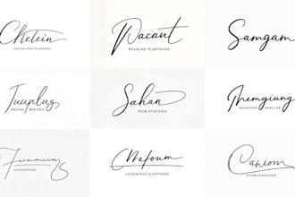 design luxury signature and handwritten logo