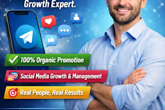 promote your social media account, increase telegram user, account management