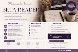 beta read you book professionally