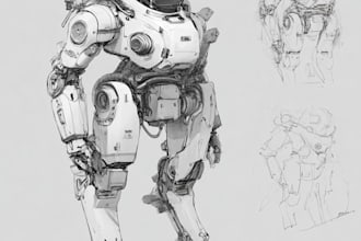 draw or design mechs robots concepts