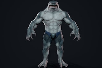 remodel3d humanoid character,daz 3d monster model,sci fi creature,fantasy animal