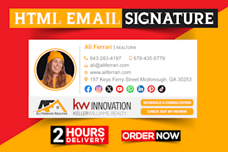 design a clickable email signature