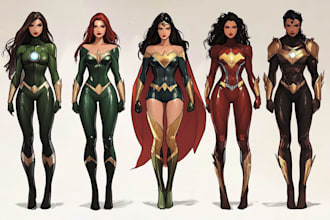 draw superhero character for comics