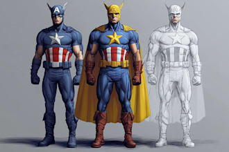 design a custom comic style superhero character