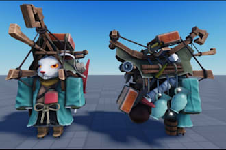 model and rig 3d character for vrchat, roblox, games and animation