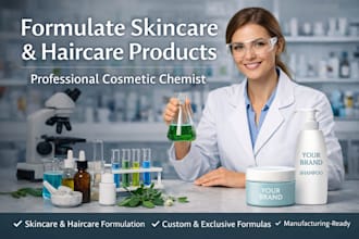 formulate skincare haircare product as a professional cosmetic chemist