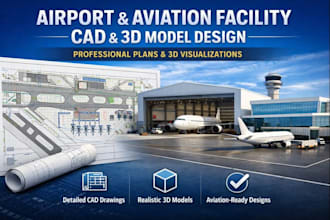 design airport and aviation facility cad and 3d models