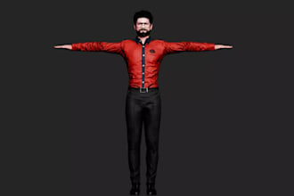 realistic human model, avatar for live, vrc model, photo to 3d, sculpt head, rig