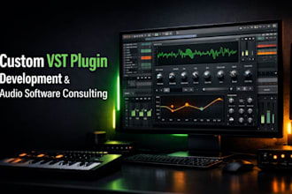 design and build custom vst plugins and  audio software tools