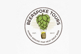 make monogram brewery beer travel company logo