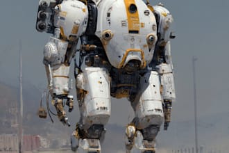 draw high quality robot, mecha concepts