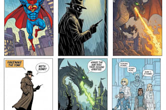 comic book illustration with comic book illustrator