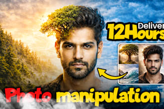 do photo manipulation, retouch and image editing or object removal in photoshop