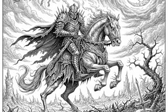 draw dark fantasy art and horror illustration