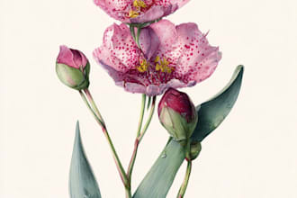 paint watercolor flowers and botanical illustrations