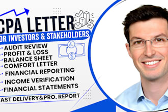 prepare US CPA letter, income verification, mortgage letter, comfort letter
