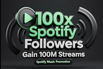 100x spotify followers gain 100m spotify music promotion