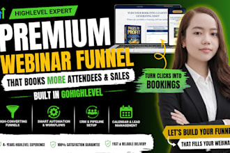 create a premium webinar funnel in gohighlevel