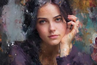 paint fabulous digital oil painting portrait