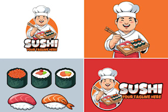 design food restaurant ,chef, bakery, kitchen logo with t shirt