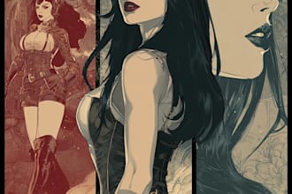 illustrate professional comic book pages and panels