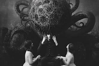 draw surreal horror art for book illustrations, c, and more