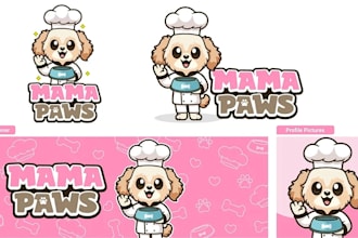 do awesome chef mascot logo design with t shirt design