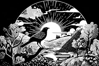 draw high quality linocut illustration for shirt design