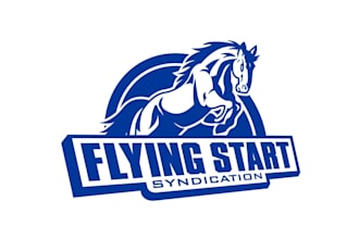 create a fast looking smart animal logo for horse racing