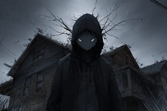 draw dark art illustration