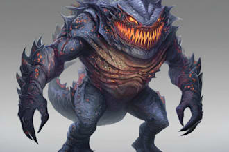 draw or monster concept for game, book or tabletop