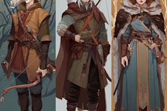 dnd character art and dnd character portrait