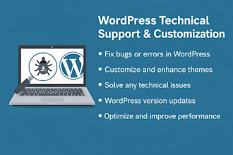 fix wordpress bugs, errors, or issues