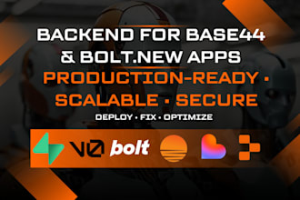 build scalable backend for base44 and bolt new apps