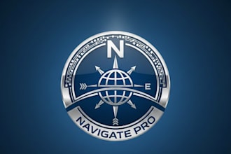 design a modern and professional navigation logo for your brand