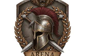 design a bold and powerful gladiator logo for your brand