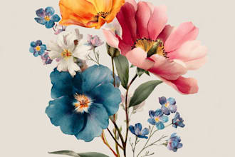 draw a set of watercolor illustrations, themed clip art