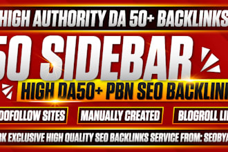 trusted da50 websites for quality blogroll linking