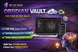 setup obsidian vault, livesync, and productivity system for second brain