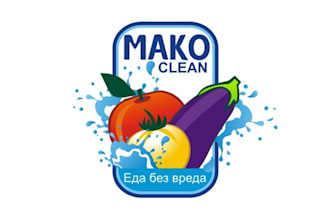 design healthy clean fruit vegetable logo