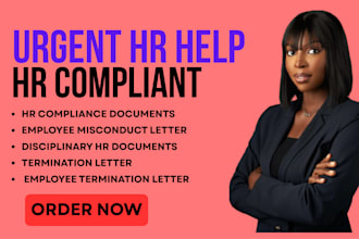 write termination letter, warning letter, and disciplinary HR documents