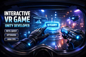 develop interactive VR games and simulations in unity for meta quest and PC