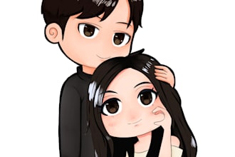 draw cute chibi anime style illustration for you