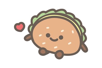draw cute foods or drinks perfect for stickers