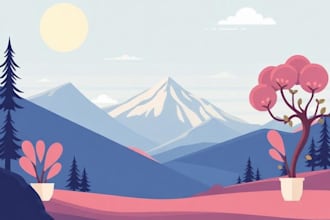 draw simple flat illustration
