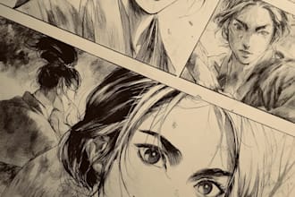 do comic book cover page, anime cover design