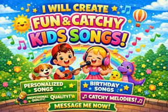write, sing and produce kids songs and nursery rhymes