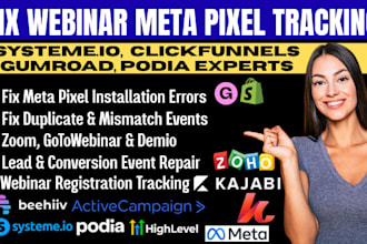 fix systeme io clickfunnel facebook meta pixel duplicate webinar mismatch events