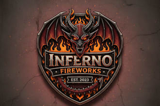 design a fierce and dark demon logo for your brand