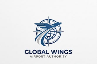 design a modern and professional airport logo for your brand